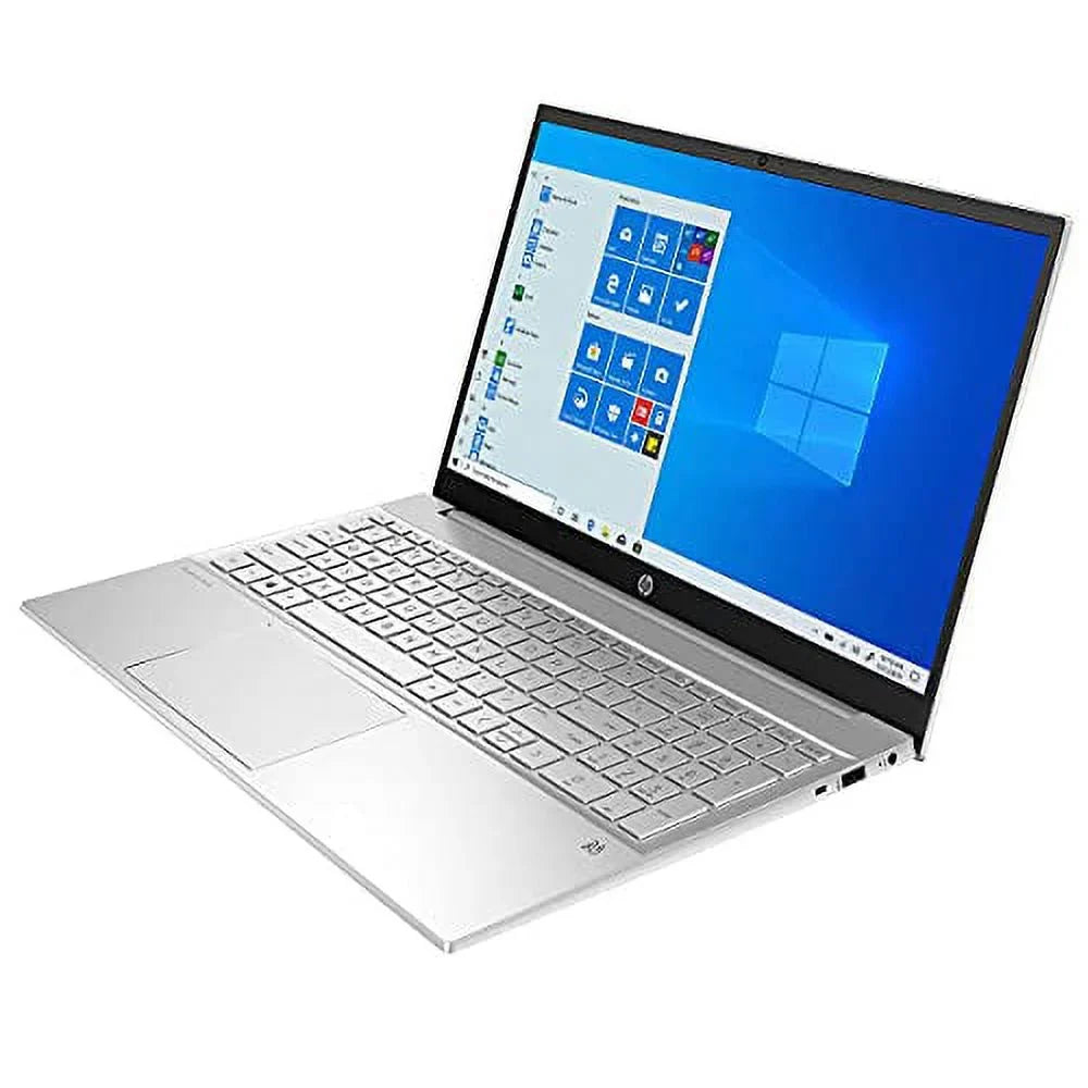 2021 HP Pavilion 15.6inch FHD Touchscreen Computer 11th Gen 4-Core Chipset i5-1135G7 32GB DDR4 1TB NVMe SSD Iris Xe Graphics HDMI Webcam Keyboard Windows 10 Pro w/ RATZK USB Natural Silver 15-EG0053CL