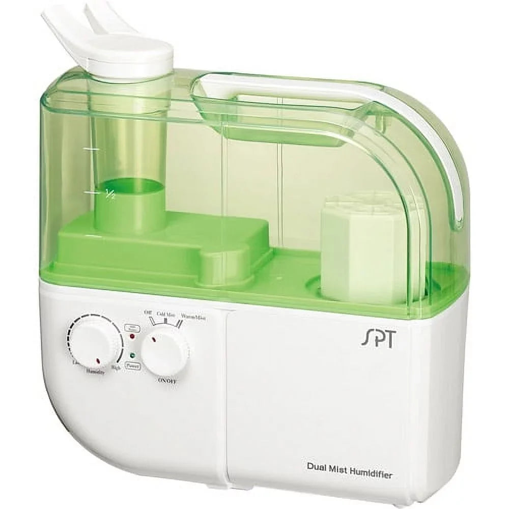 Sunpentown Dual Mist Humidifier with ION Exchange Filter, White