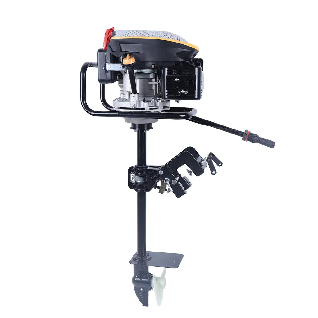 Miumaeov 4 Stroke 9 HP Outboard Motor 225 CC Fishing Boat Engine Air Cooling Single Cylinder Heavy Duty Boat Engine Marine Engine with TAS Ignition System 3600 r/min