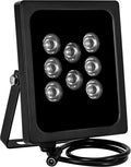 3 PCS IR Illuminator 90 Degree Wide Angle 8-LEDs IR Infrared Light for Security Cameras, Waterproof Outdoor IR Light for CCTV IP Camera