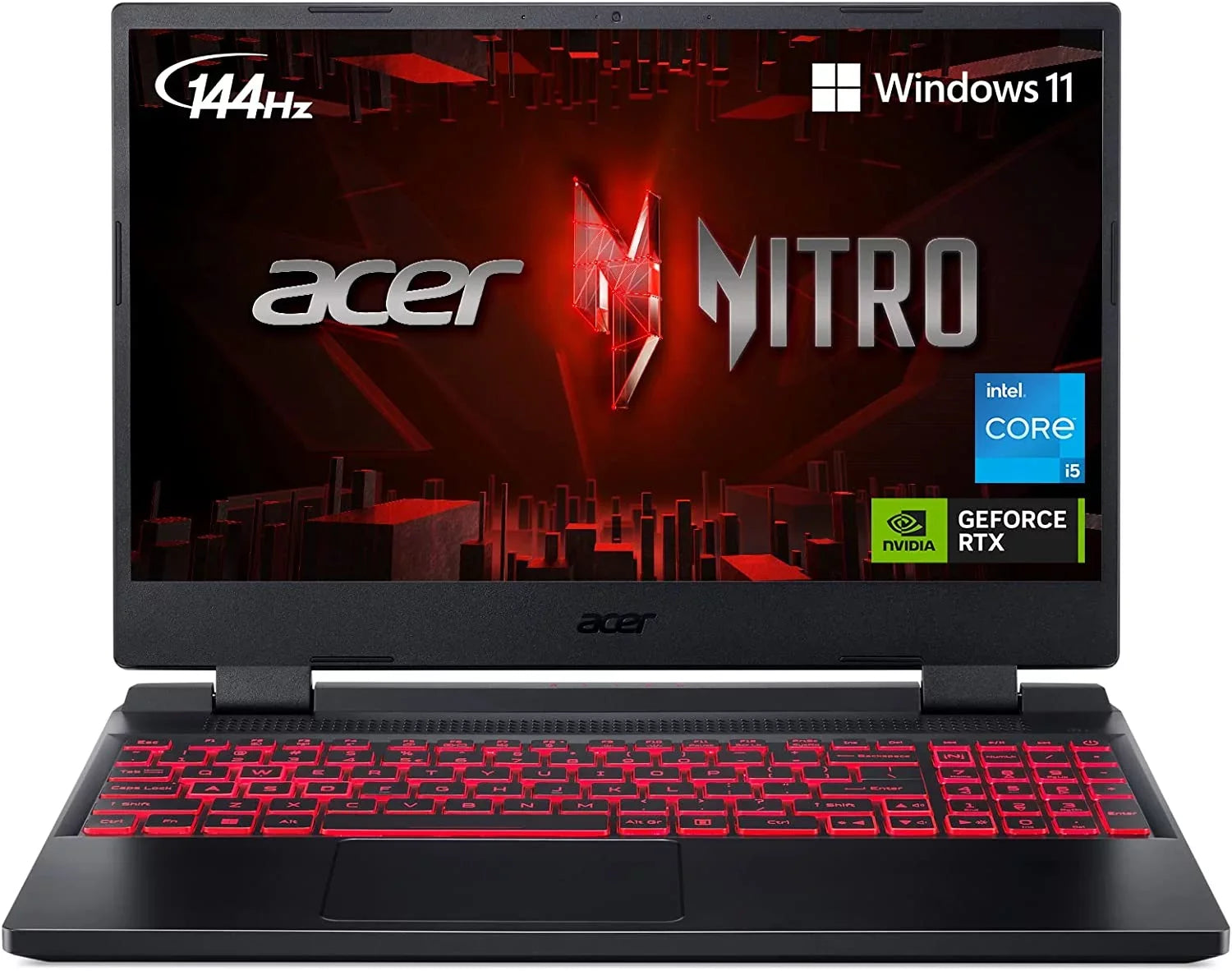 Acer Nitro 5 AN515-58-57Y8 Gaming Computer | Microprocessor Core 5-12500H | NVIDIA GeForce RTX 3050 Ti Computer GPU | 15.6" FHD 144Hz IPS Monitor | 16GB DDR4 | 512GB Gen 4 SSD | Killer Wi-Fi 6 | Backlit Keyboard