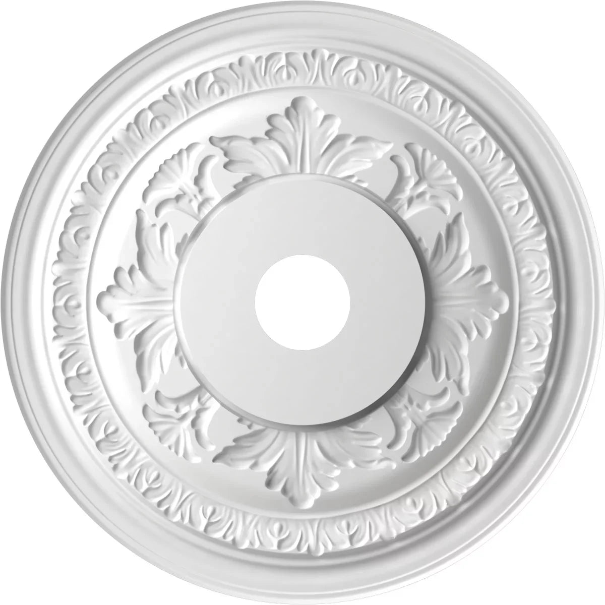Ekena Millwork 22"OD x 3 1/2"ID x 1"P Baltimore Thermoformed PVC Ceiling Medallion (Fits Canopies up to 7 3/4"), Metallic Gold Rush