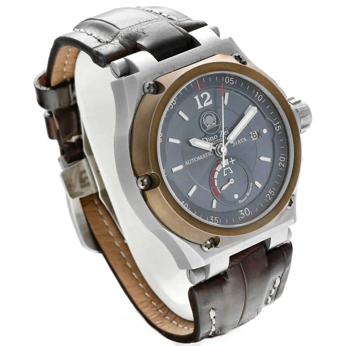 Dino Zei Nautilo Limited Edition 11007 Steel Leather Automatic Men's Watch
