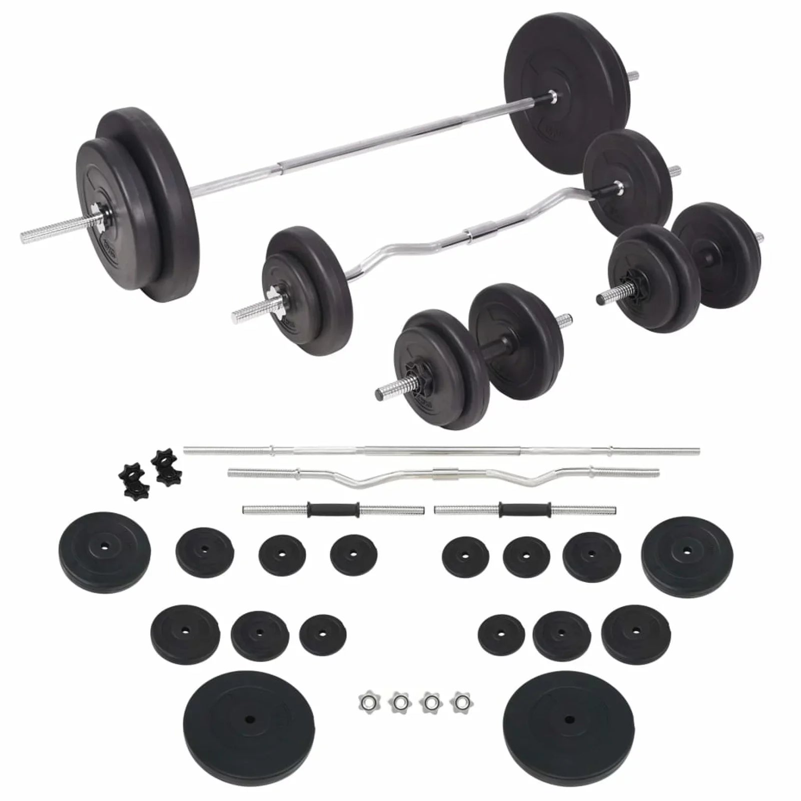 Aibecy Weight Bench with Weight Rack, Barbell and Dumbbell Set 198.4 lb