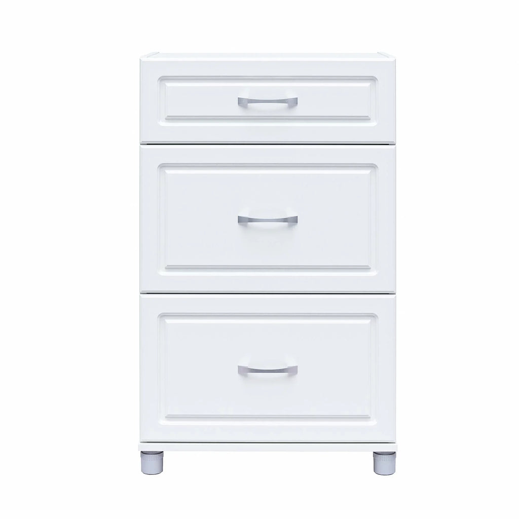 Systembuild Evolution Kendall 24" 3 Drawer Base Garage Storage Cabinet, White