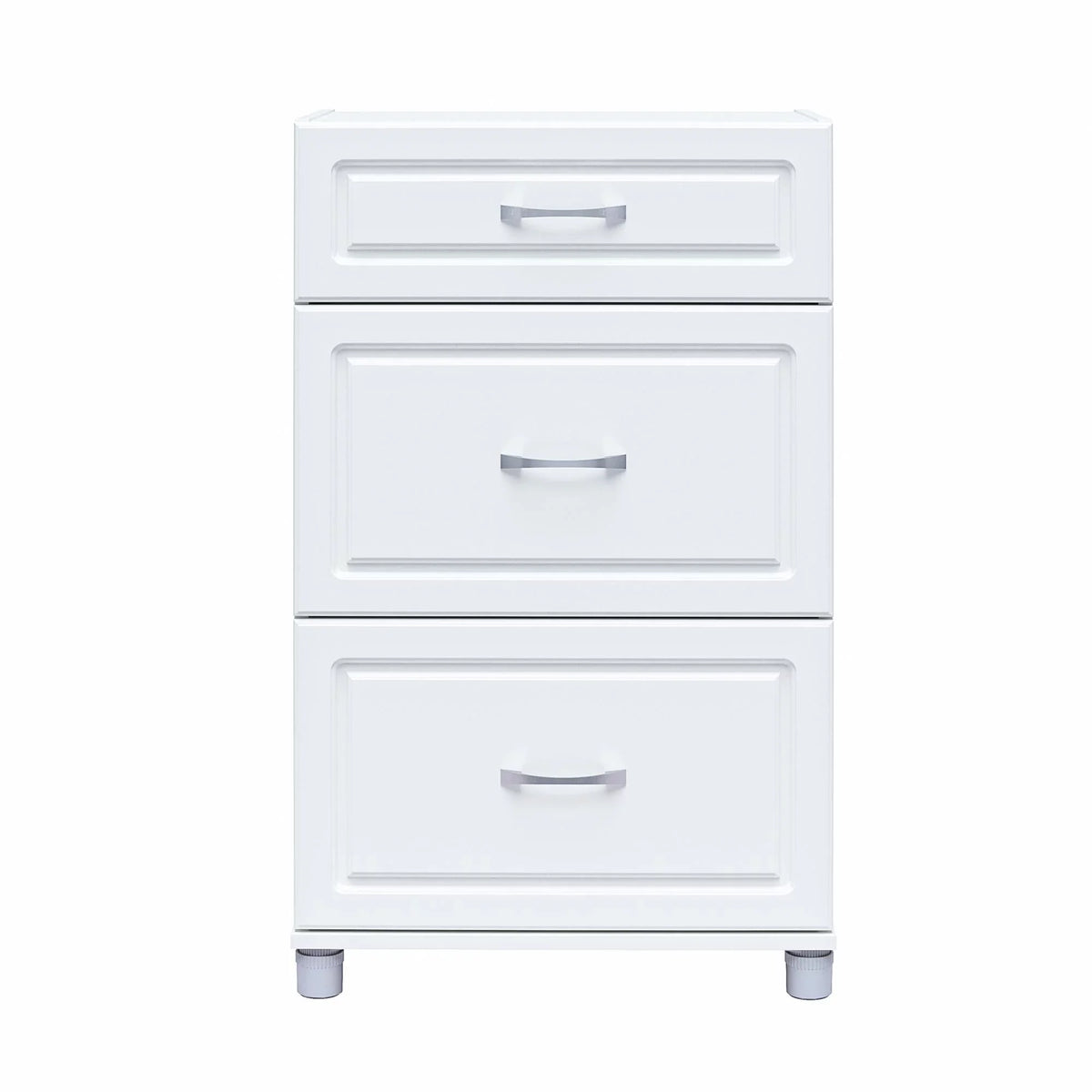 Systembuild Evolution Kendall 24" 3 Drawer Base Garage Storage Cabinet, White