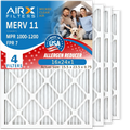 16x24x1 Air Filter MERV 11 Comparable to MPR 1000, MPR 1200 & FPR 7 Electrostatic Pleated Air Conditioner Filter 4 Pack HVAC Premium USA Made 16x24x1 Furnace Filters by AIRX FILTERS WICKED CLEAN AIR.
