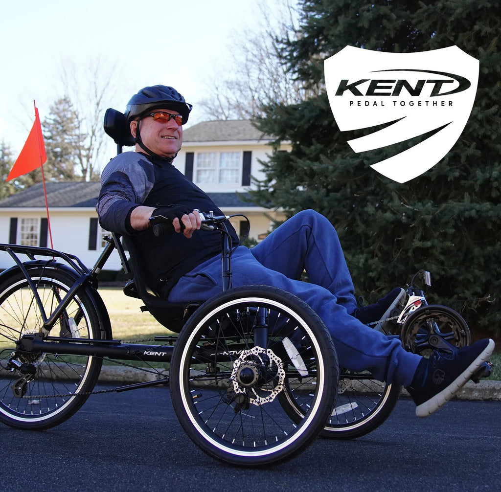 Kent Bicycles 24-inch Unisex Nova Recumbent Bike, Black