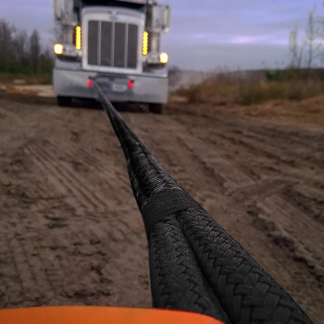 VULCAN Off-Road Recovery Rope, 1-1/4 inch x 30 foot, Orange Eyes, 52300 Lbs Breaking Strength, Bag