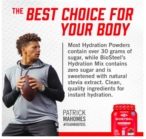BioSteel Zero Sugar Hydration Mix, Great Tasting Hydration with 5 Essential Electrolytes, Mixed Berry Flavor, 100 Servings per Tub