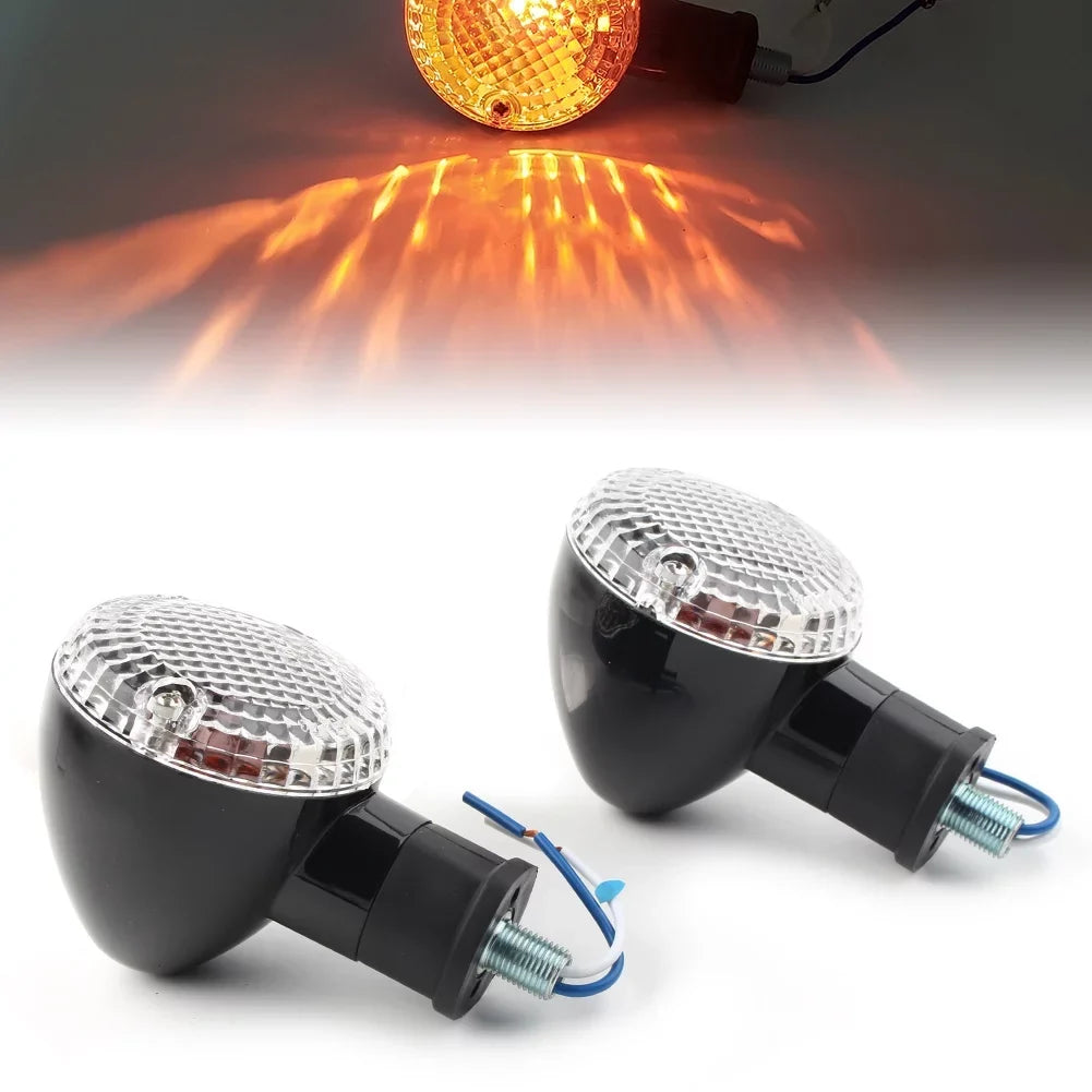 BFY 1Pair Motorcycle Turn Signal Lamp Amber Indicator Blinker Light w/ Clear Cover for Yamaha Bolt XVS950 2014 2015 2016 2017 2018