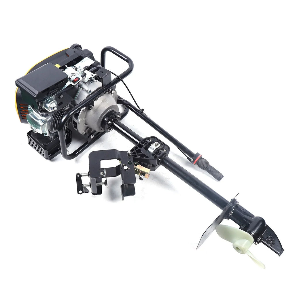 Miumaeov 4 Stroke 9 HP Outboard Motor 225 CC Fishing Boat Engine Air Cooling Single Cylinder Heavy Duty Boat Engine Marine Engine with TAS Ignition System 3600 r/min