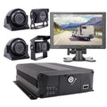 JOINLGO 4 Channel H.264 2.0MP 1080P AHD Mobile Vehicle Car DVR MDVR Video Recorder Kit with Night Vision Waterproof Side Front Rear View Car Camera 10 inches Screen
