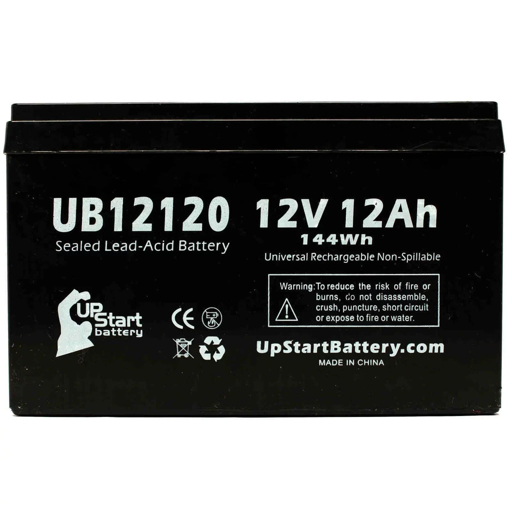 SEA-DOO SeaScooter VS Supercharged Battery Replacement - UB12120 Universal Sealed Lead Acid Battery (12V, 12Ah, 12000mAh, F1 Terminal, AGM, SLA) - Includes TWO F1 to F2 Terminal Adapters