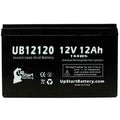 SEA-DOO SeaScooter VS Supercharged Battery Replacement - UB12120 Universal Sealed Lead Acid Battery (12V, 12Ah, 12000mAh, F1 Terminal, AGM, SLA) - Includes TWO F1 to F2 Terminal Adapters