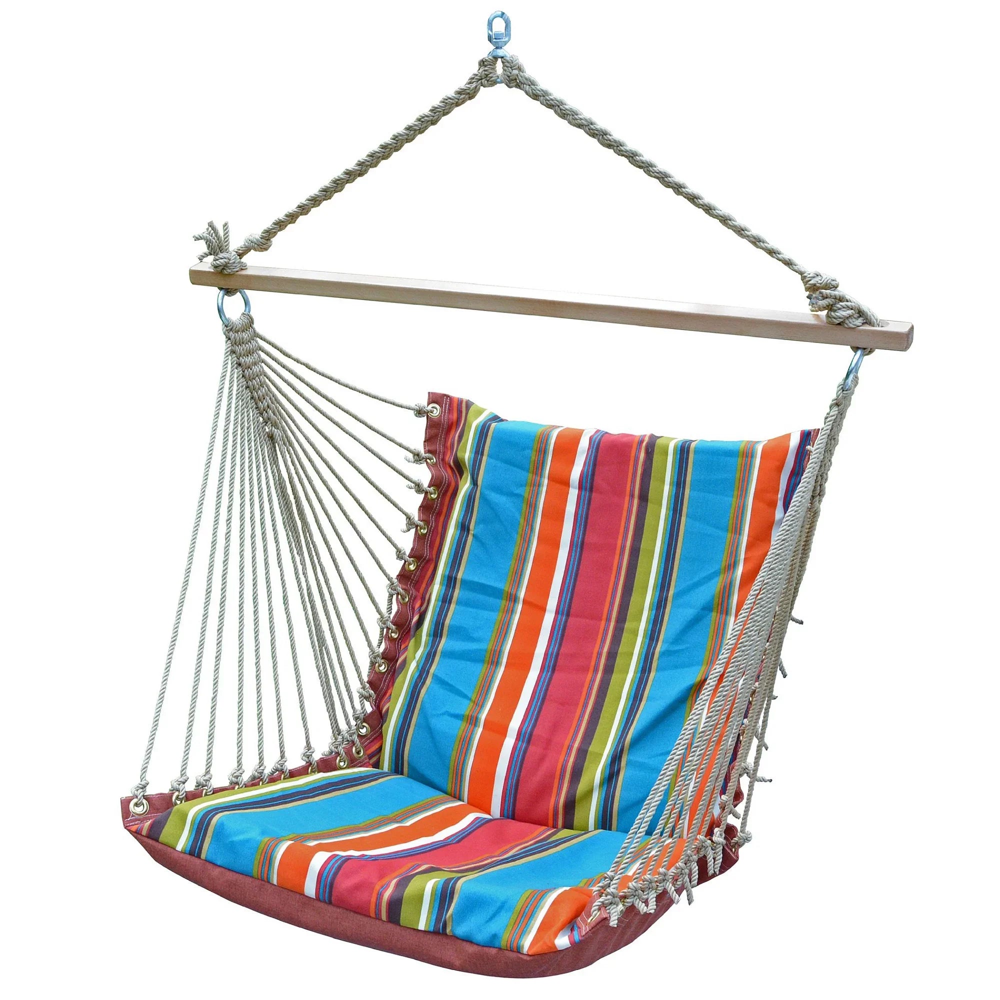 The Hamptons Collection 48" Blue and Red Soft Comfort Hammock Chair