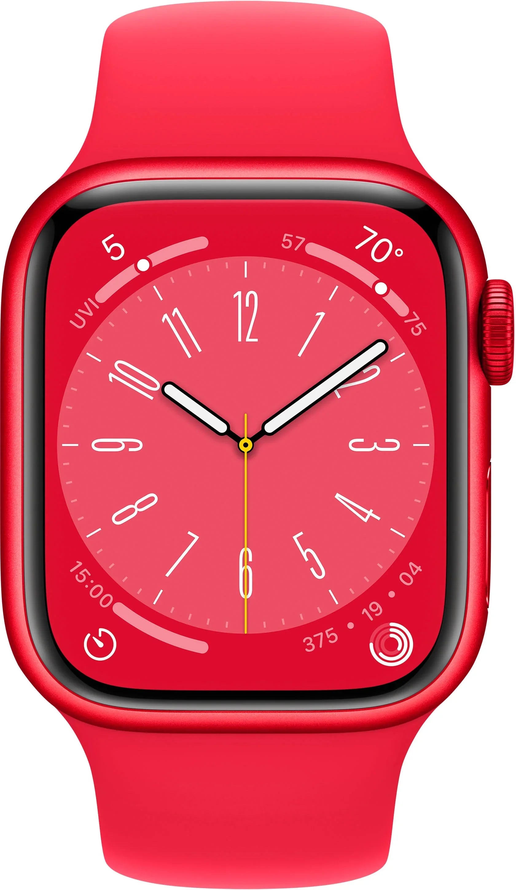 Renewed Apple Watch Gen 8 Series 8 41mm (PRODUCT)RED Aluminum - (PRODUCT)RED Sport Band MNUG3LL/A (Refurbished)