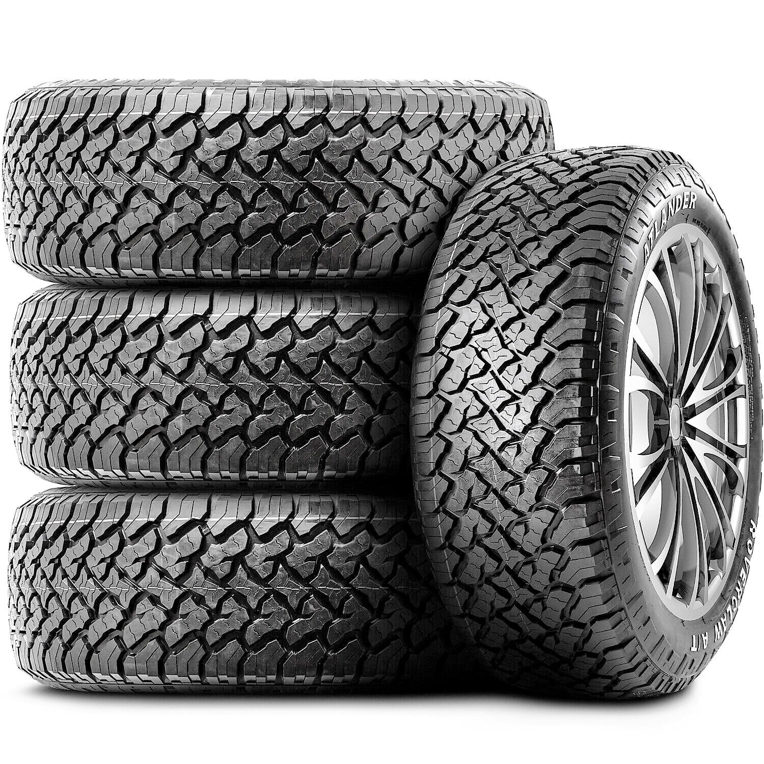 Atlander Roverclaw A/T LT 245/75R16 Load E 10 Ply AT All Terrain Tire Fits: 2015 Toyota Tacoma TRD Pro, 1995-2002 Chevrolet Tahoe LT