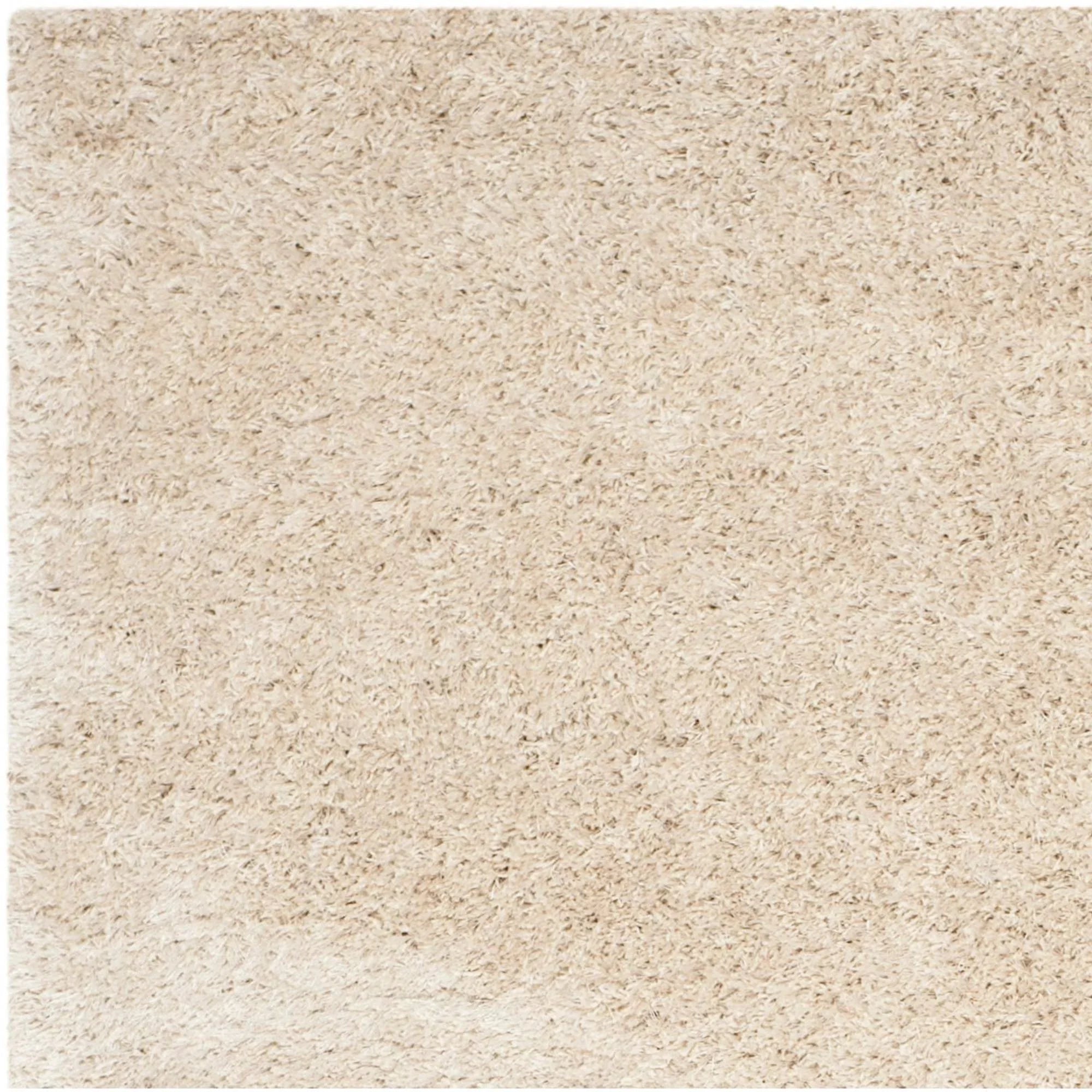 SAFAVIEH Charlotte Solid Plush Shag Area Rug, Ivory, 8' x 10'