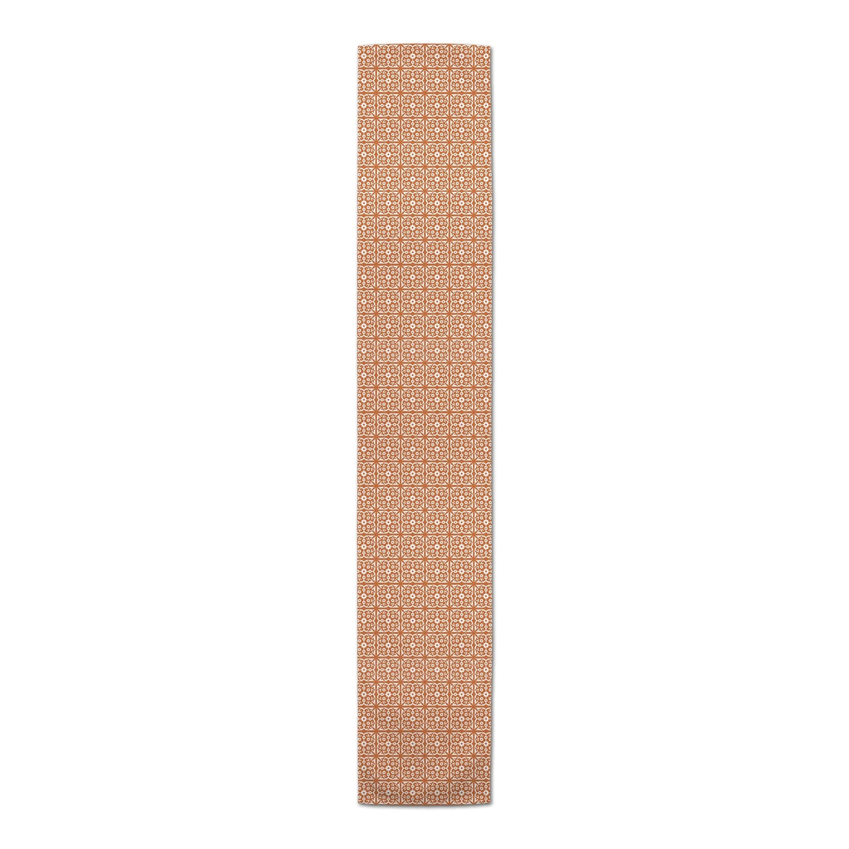 Creative Products Tile Pattern Orange 16x72 Poly Twill Table Runner