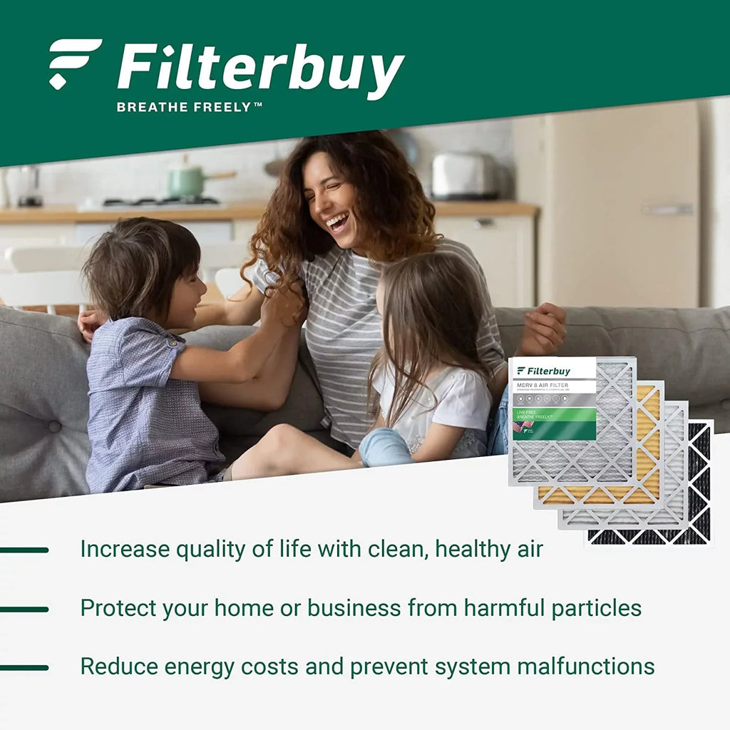 Filterbuy 20x32x2 MERV 8 Pleated HVAC AC Furnace Air Filters (12-Pack)