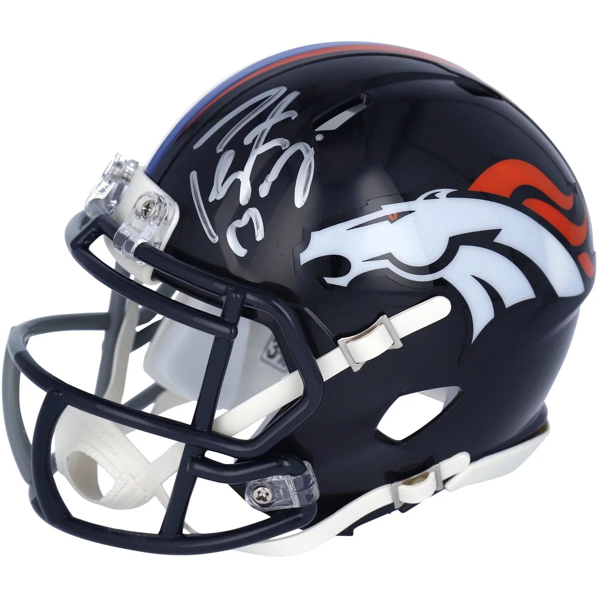 Peyton Manning Indianapolis Colts & Denver Broncos Autographed Half & Half Riddell Speed Mini Helmet - Signature on Denver Side - Fanatics Authentic Certified