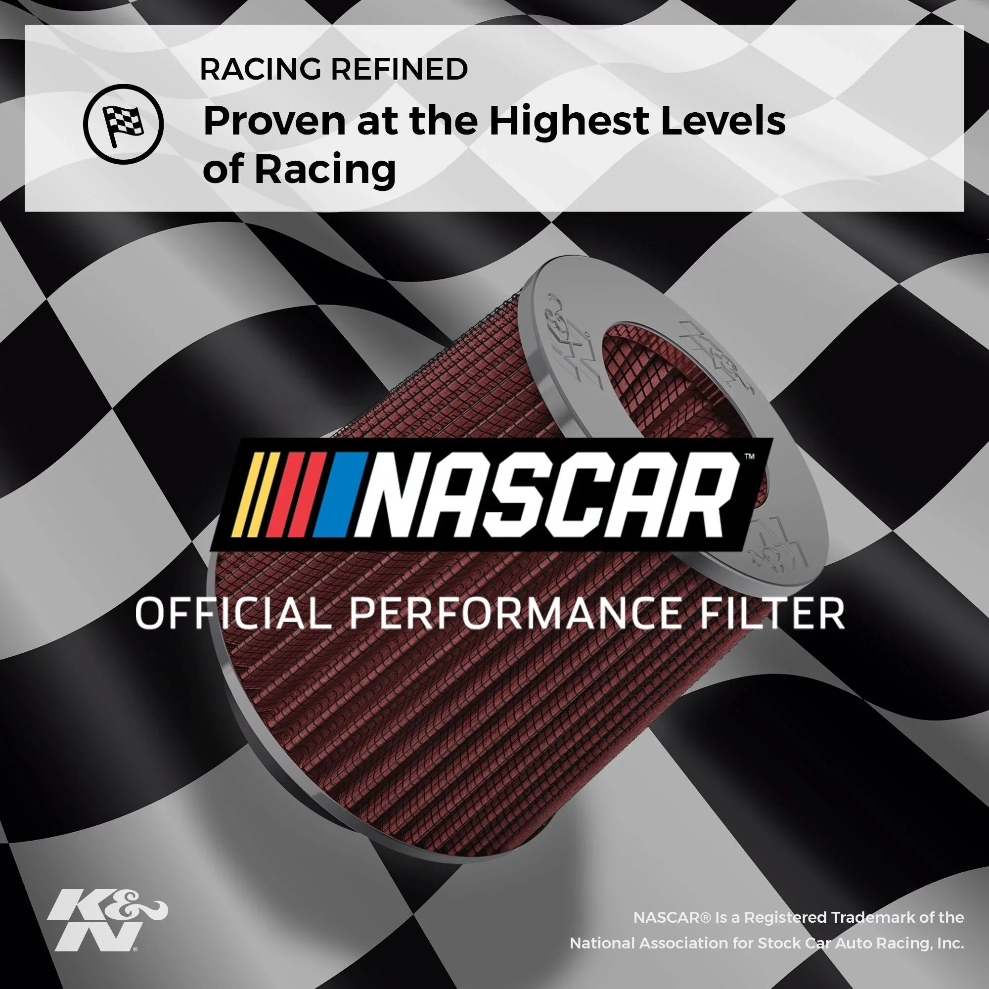 K&N Universal Clamp-On Engine Air Filter: Washable and Reusable: Round Tapered; 6 in (152 mm) Flange ID; 9 in (229 mm) Height; 7.5 in (191 mm) Base; 4.5 in (114 mm) Top , RC-5046