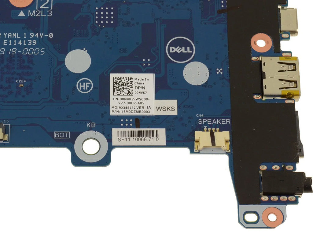 Dell OEM Chromebook 11 5190 2-in-1 Motherboard Chipset Celeron N3350 1.1GHz 0NVK7 - New