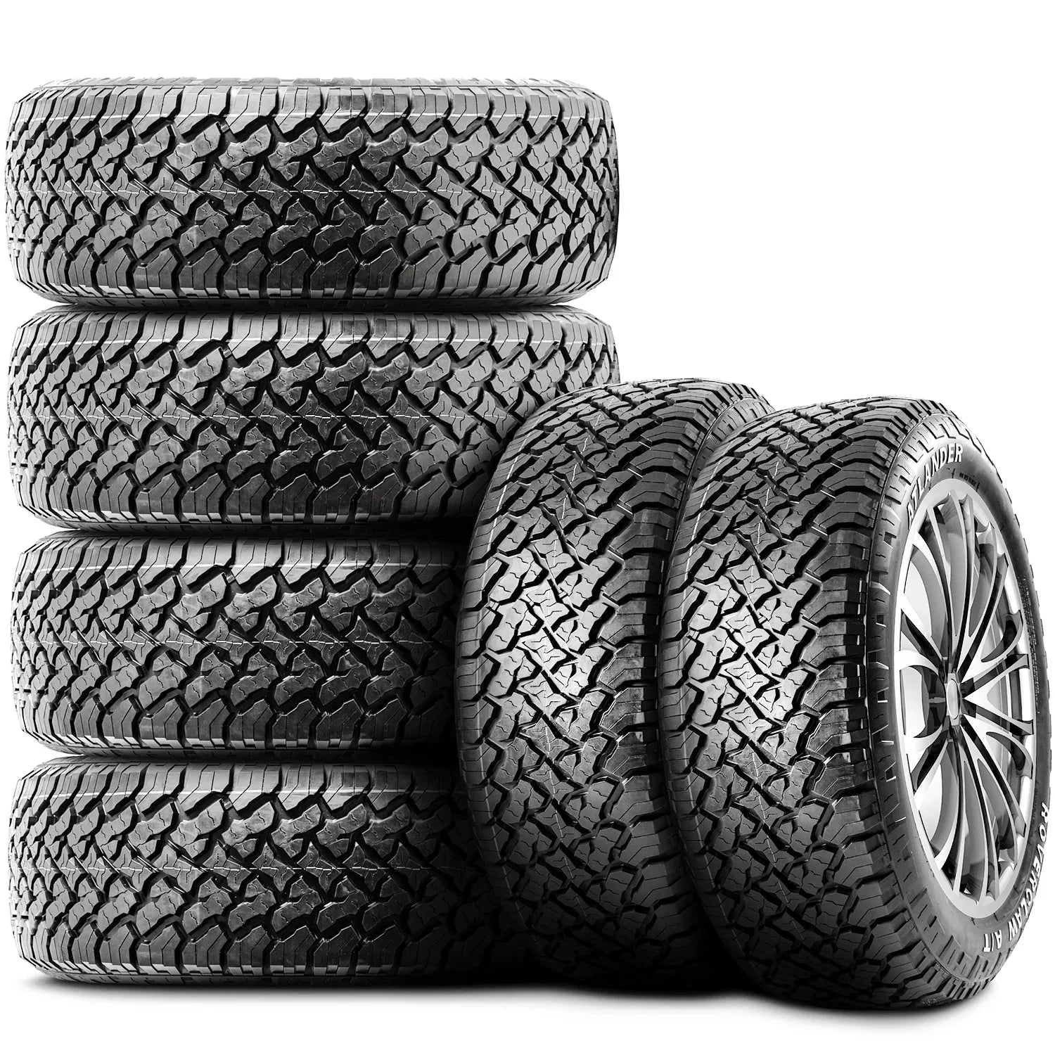 Atlander Roverclaw A/T LT 245/75R16 Load E 10 Ply AT All Terrain Tire Fits: 2015 Toyota Tacoma TRD Pro, 1995-2002 Chevrolet Tahoe LT