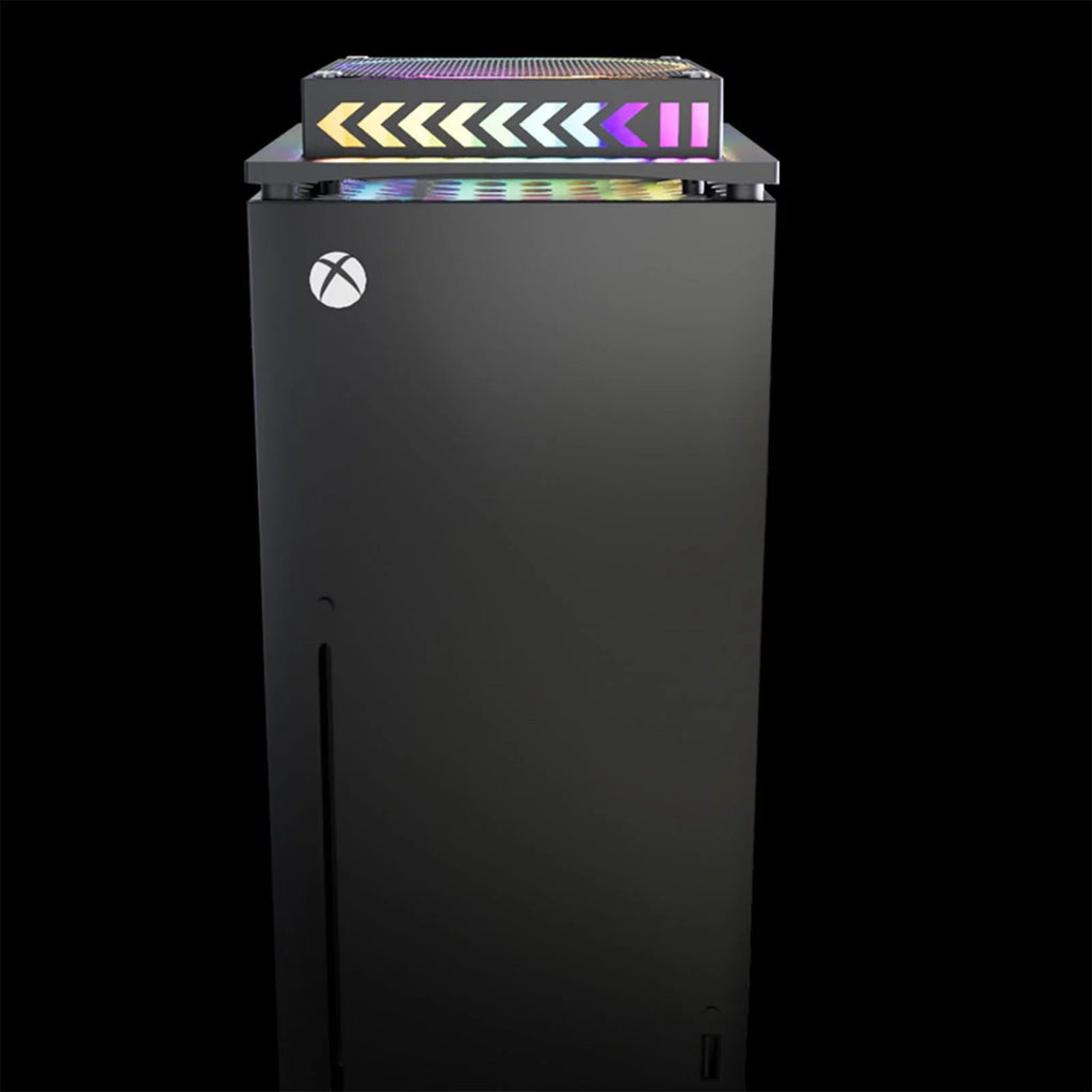 OFOCASE Cooling Fan for Xbox Series X with LED Light Top Fan Cooler System with Dust Filter Low Noise Black