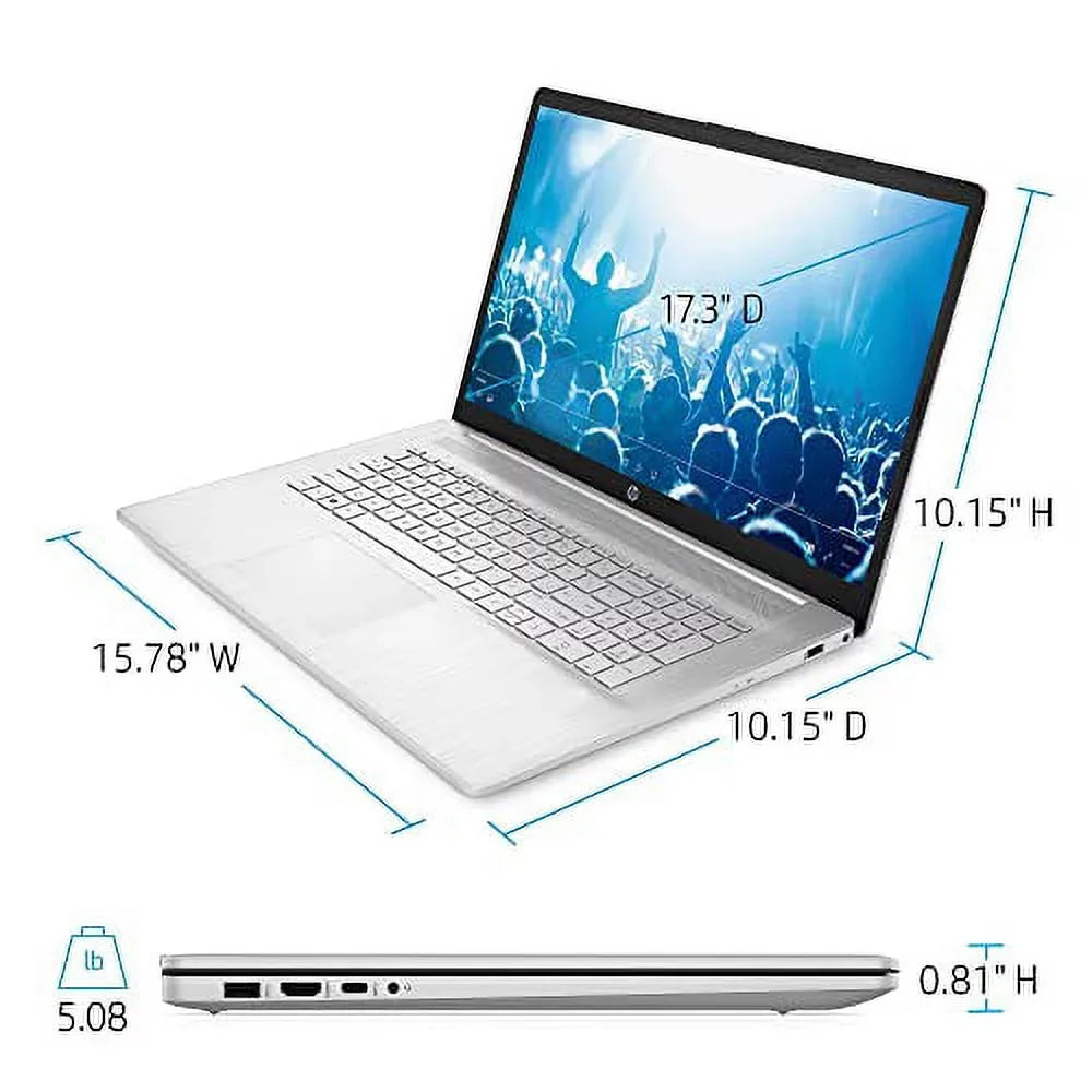 2022 HP High Performance Business Notebook - 17.3inch FHD IPS - Chipset i5-1135G7 4-Core - Iris Xe Graphics - 16GB DDR4 - 1TB SSD Silver 16GB RAM | 1TB SSD 17-CN0000 17-CN0000