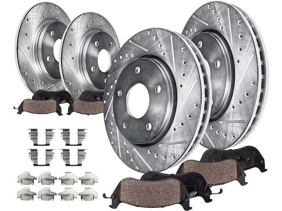 Front and Rear Brake Pad and Rotor Kit - Compatible with 2011 - 2016 Hyundai Elantra Sedan 2012 2013 2014 2015
