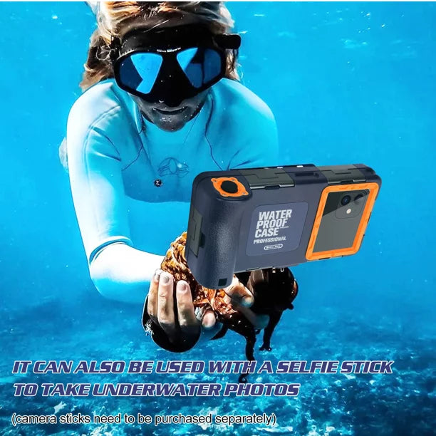 UrbanX Professional [15m/50ft] Swimming Diving Surfing Snorkeling Photo Video Waterproof Protective Case Underwater Housing for BLU J2 And all Phones Up to 6.9 Inch LCD with Lanyard