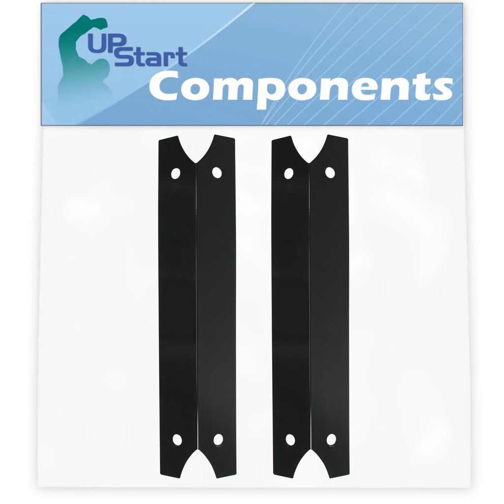2-Pack BBQ Grill Heat Shield Plate Tent Replacement Parts for Charmglow 810-7400-F - Compatible Barbeque Porcelain Steel Flame Tamer, Flavorizer Bar, Vaporizer Bar, Burner Cover 17 3/4"
