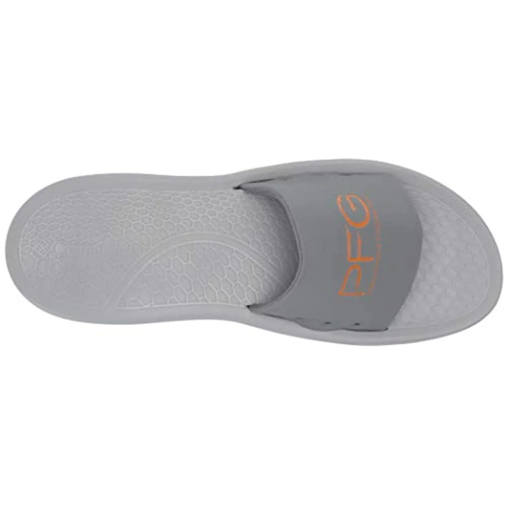 Columbia Men's Yachtrocker PFG Slide Sport Sandal, Ti Grey Steel/Light Orange, 9