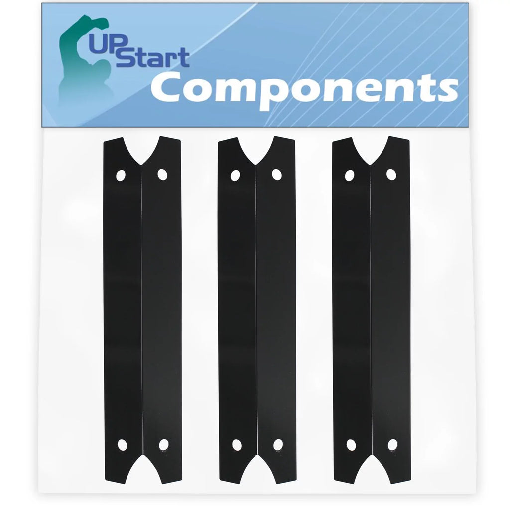 3-Pack BBQ Grill Heat Shield Plate Tent Replacement Parts for Charmglow 8106320B - Compatible Barbeque Porcelain Steel Flame Tamer, Flavorizer Bar, Vaporizer Bar, Burner Cover 17 3/4"
