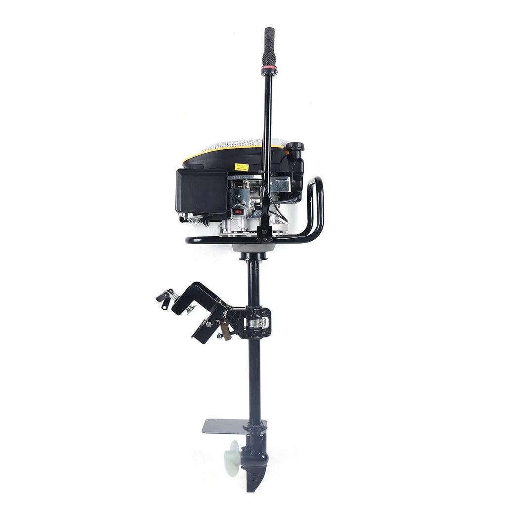 Miumaeov 4 Stroke 9 HP Outboard Motor 225 CC Fishing Boat Engine Air Cooling Single Cylinder Heavy Duty Boat Engine Marine Engine with TAS Ignition System 3600 r/min