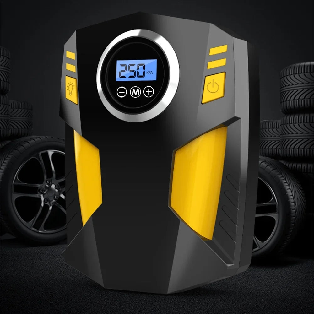 Suzicca Digital Air Compressor for Car Auto Pump Portable Tire Inflator with LED Light  12V