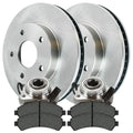 AutoShack Front Wheel Bearing Hub Assembly Brake Rotors Ceramic Pads Kit Driver and Passenger Side Replacement for 1998-2005 Chevrolet Blazer 1998 1999 2000 2001 2002 2003 2004 GMC Jimmy 4.3L V6 RWD