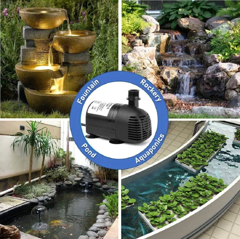 12V - 24V DC Brushless Submersible Water Pump, 410GPH, for Solar Fountain, Fish Pond, and Aquarium 410GpH 1 Pack