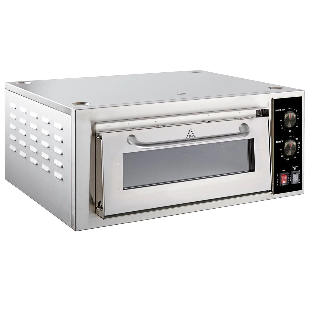 Hakka Single Deck Countertop Pizza/Bakery Oven - 2200W/220-240V
