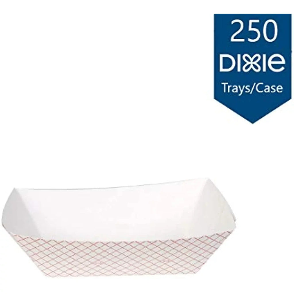 Dixie 10 Lb Polycoated Paper Food Tray By Gp Pro (Georgia-Pacific), Kant Leek, Red Plaid, Rp1000, 250 Count (125 Trays Per Pack, 2 Packs Per Case)