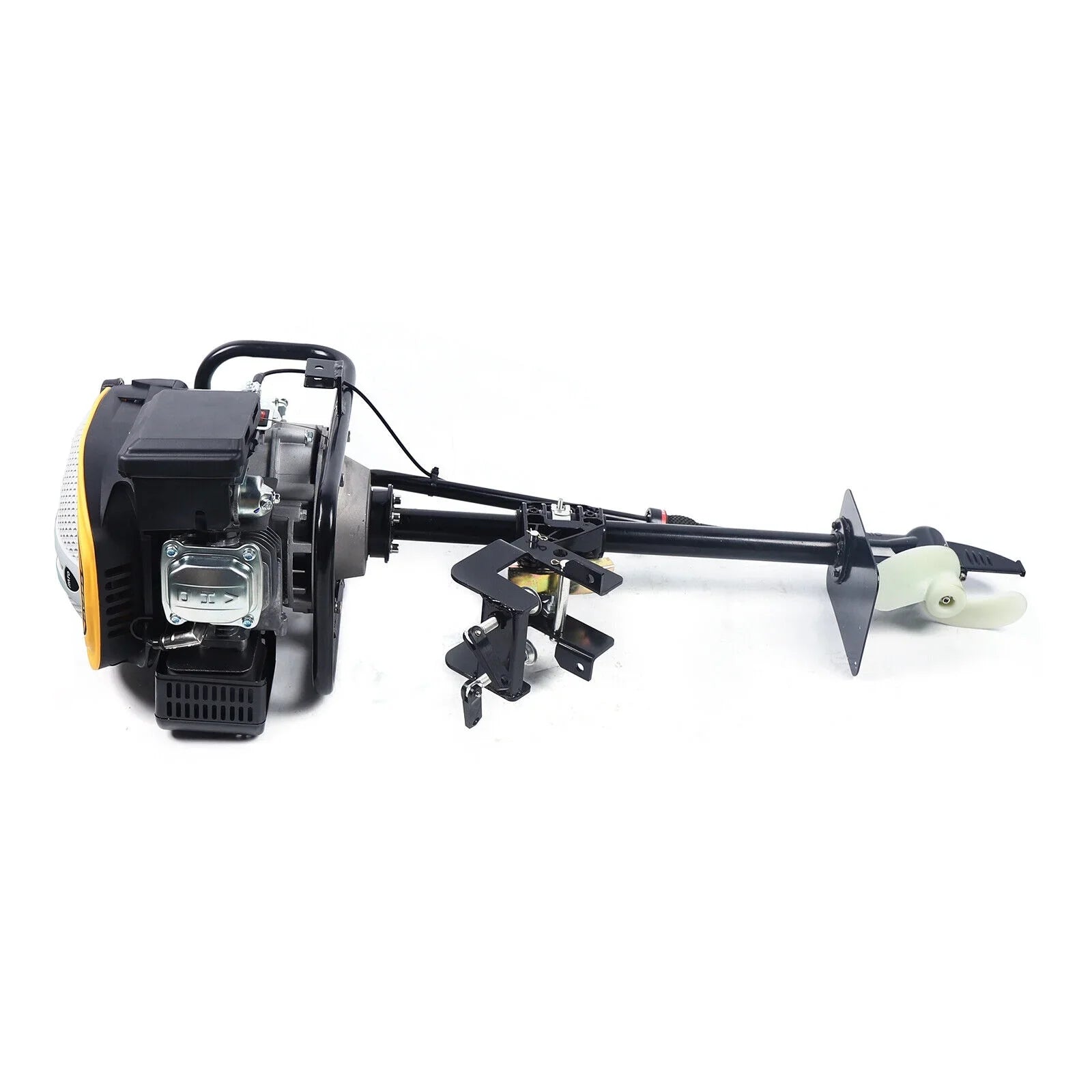 Miumaeov 4 Stroke 9 HP Outboard Motor 225 CC Fishing Boat Engine Air Cooling Single Cylinder Heavy Duty Boat Engine Marine Engine with TAS Ignition System 3600 r/min